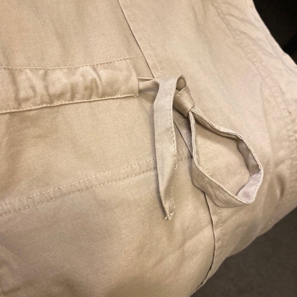 Croft & Barrow utility jacket tan lightweight 4 pockets drawstring size M - Picture 6 of 13